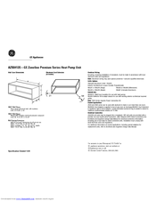 GE Zoneline AZ55H12EAB Specifications