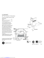 GE GLD4908TWW Dimensions And Installation Information