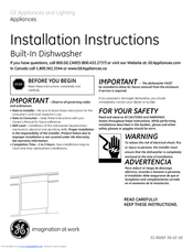 GE GLDT690DWW Installation Instructions Manual