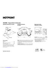 Hotpoint Hotpoint HDA3400G Dimensions