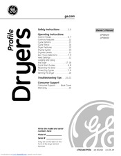 GE DPSB620EC Owner's Manual