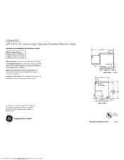 GE DSXH43EF Dimensions And Installation Information