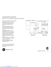 GE DuraDrum GTDX205GMCC Dimensions And Installation Information