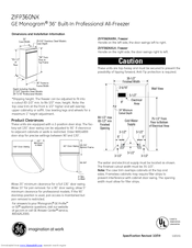 Monogram Monogram ZIFP360NXRH Dimensions And Installation Information