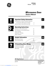 GE JES735WJ - 7 cu. Ft. Capacity Countertop Microwave Oven Owner's Manual