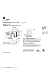 GE Profile JT912BFBB Dimensions And Installation Information