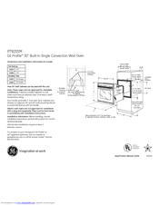 GE Profile PT920SM Dimensions And Installation Information