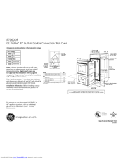 GE Profile PT960DR Dimensions And Installation Information