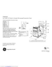 GE Profile PT970DR Dimensions And Installation Information