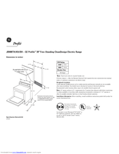 GE Profile JB988KHCC Dimensions And Installation Information