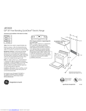 GE JBP28GR Dimensions And Installation Information