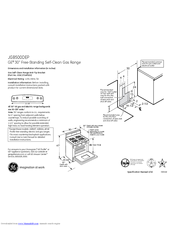 GE JGB500DEP Dimensions And Installation Information