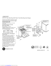 GE JGB820DEP Dimensions And Installation Information