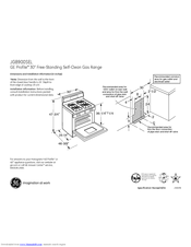 GE JGB900SELSS Dimensions And Installation Information