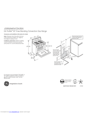 GE Profile JGB916BEKBB Dimensions And Installation Information