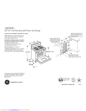 GE JGBP36SELSS Dimensions And Installation Information