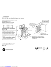 GE JGBP88SEMSS Dimensions And Installation Information