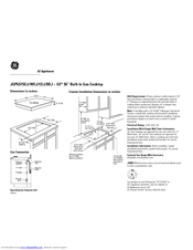 GE JGP637WEJWW Dimensions And Installation Information