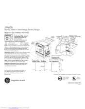 GE JSP46DN Dimensions And Installation Information