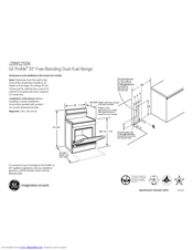 GE Profile J2B912SEKSS Dimensions And Installation Information