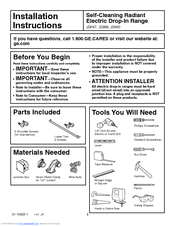 GE Profile JDP47BFBB Installation Instructions Manual