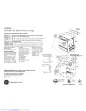 GE Profile JS968SKSS Dimensions And Installation Information