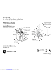 GE PGB900DEMWW - Profile 30 in. Gas Ran Dimensions And Installation Information