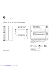 GE GSS20DBP Dimension Manual