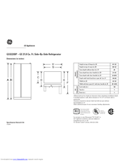 GE GSS22IBP Dimension Manual