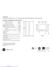 GE GSS23LSTSS Dimensions And Installation Information