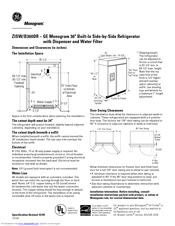 Monogram Monogram ZISB360DR Dimensions