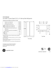 GE Profile PCF23NGW Dimensions And Installation Information