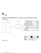 GE Profile PDF22MCR Specifications