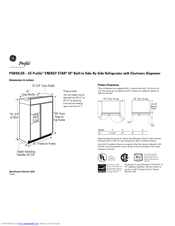 GE Profile PSB42LGR Dimensions And Installation Information