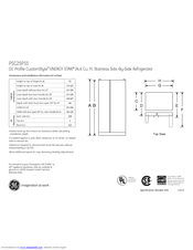 GE Profile PSC25PSSSS Dimensions And Installation Information