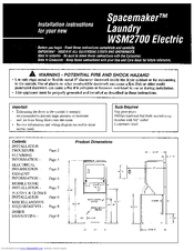 Ge Spacemaker WSM2700 Manuals | ManualsLib