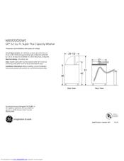 GE WBSR3000GWS Dimensions And Installation Information