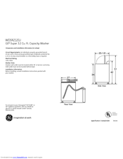 GE WDSR2120J Dimensions And Installation Information