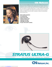 Jabra STRATUS ULTRA-G Specifications