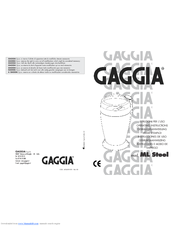 Gaggia ML Steel Operating Instructions Manual