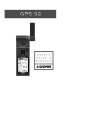 Garmin GPS 92 Owner's  Manual  & Reference