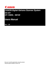 Canon SM100 User Manual