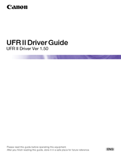 Canon UFR II Driver Driver Manual