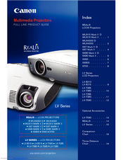 Canon REALIS LV-7590 Product Manual