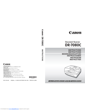 Canon 7080C - DR - Document Scanner Instruction Manual