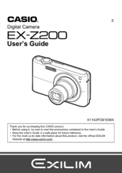 Casio EX-Z200 - EXILIM Digital Camera User Manual