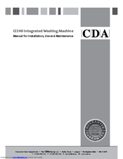 CDA CI240 Manual For Installation, Use And Maintenance