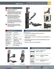 CHIEF KWT110 Specification Sheet