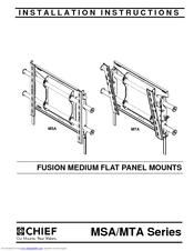 CHIEF MSA Series Installation Instructions Manual