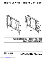CHIEF MTM Series Installation Instructions Manual
